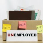 Articles Arrangement With Box Unemployed Sign 150x150